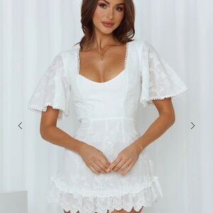 Hello Molly mini dress white